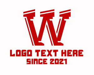 Letter W - Sports Letter W logo design