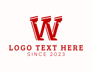 Letter Hg - Sports Letter W logo design