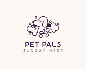 Pet Dog Bath logo design