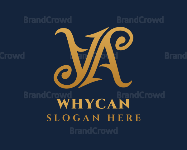 Elegant Upscale Letter VA Logo