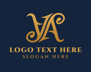 Upscale - Elegant Upscale Letter VA logo design