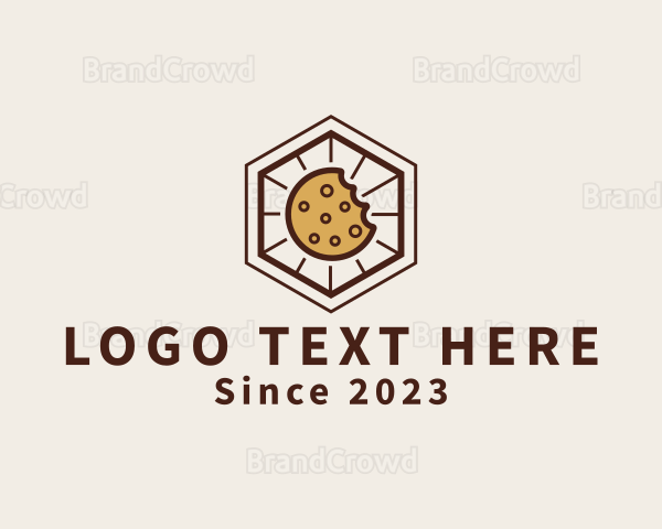 Hexagon Cookie Bakery Logo