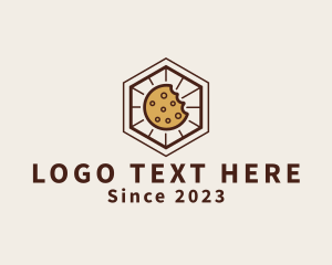 Chocolate Chip Cookie - Hexagon Cookie Bakery logo design