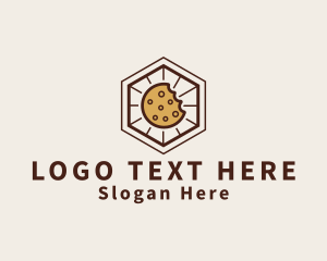 Hexagon Cookie Bakery Logo