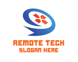 Remote - Game Controller Ribbon logo design