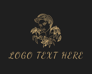 Feminine - Gold Feminine Woman logo design