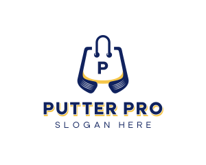 Putter - Golf Equipment Shopping Bag logo design