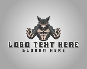 Streamer - Mythical Creature Werewolf logo design
