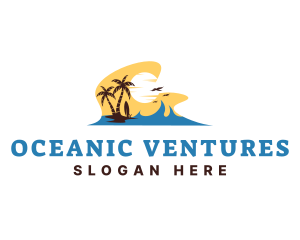 Island Travel Surf logo design