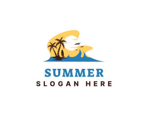 Island Travel Surf logo design