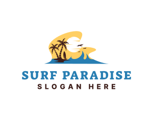 Island Travel Surf logo design