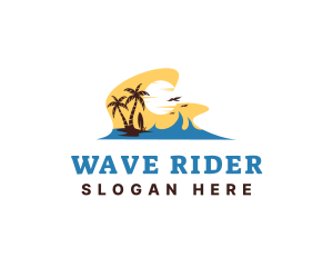 Surf - Island Travel Surf logo design