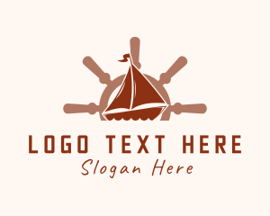 Cruise - Sail Boat Wheel logo design