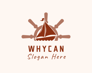 Sail Boat Wheel Logo