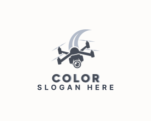 Rotorcraft - Surveillance Camera Drone logo design