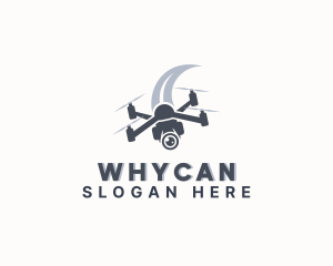 Aerial - Surveillance Camera Drone logo design
