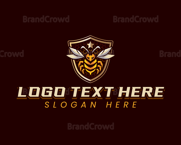 Bee Hive Shield Logo