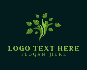 Health - Green Natural Wellness Tree logo design