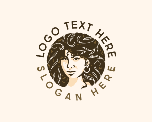 Wig - Afro Female Salon logo design