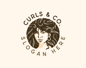 Curls - Afro Female Salon logo design