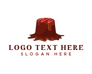 Recipe - Sweet Chocolate Dessert logo design