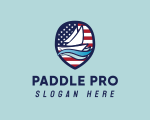 Canoe - Boat Shield America logo design