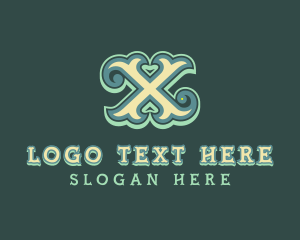 Letter X - Ornate Stylish Boutique logo design
