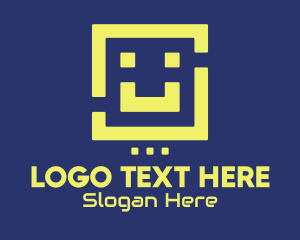 Yellow - Retro Game Smile logo design
