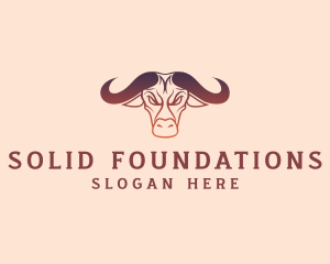 Cattle - Wild Buffalo Ranch logo design