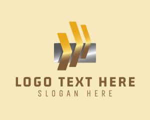 Movie - Modern Metallic Arrow logo design