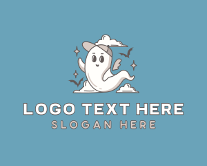 Bat - Halloween Ghost Spirit logo design