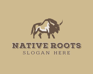 Native - Wild Native Bison logo design
