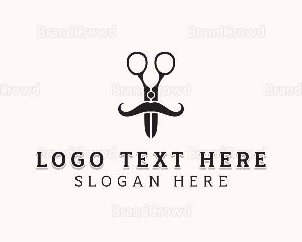 Barber Scissor Grooming Logo