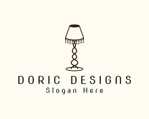 Retro Lamp Lighting logo design