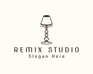 Retro Lamp Lighting logo design