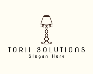 Retro Lamp Lighting logo design