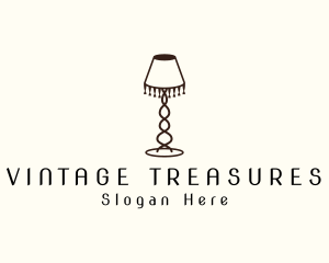 Antiquarian - Retro Lamp Lighting logo design