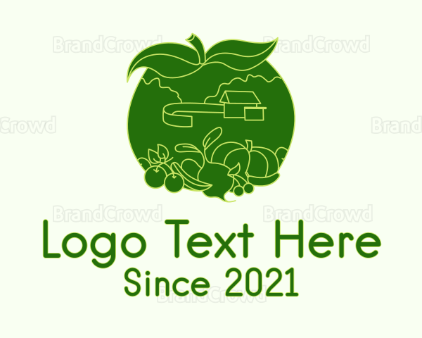 Natural Vegetable Patch Farm Logo