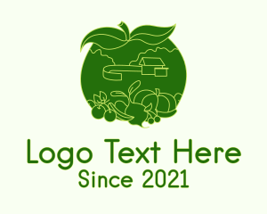Supermarket - Natural Vegetable Patch Farm logo design