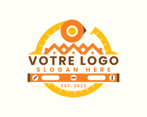 Tape Measure - Construction Home Improvement logo design