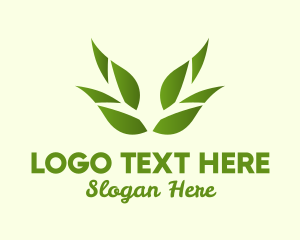 Vegetarian - Green Leaves Gardening logo design
