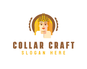 Wheat Queen Woman logo design