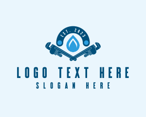 Pipefitter - Pipe Wrench Plumbing Maintenance logo design