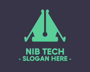 Pen Nib Tent logo design