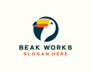 Toucan Beak Bird logo design