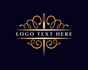 Textile - Elegant Needle Sewing logo design