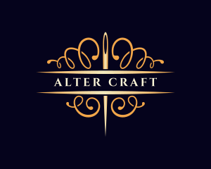 Elegant Needle Sewing logo design