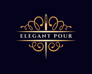 Elegant Needle Sewing logo design