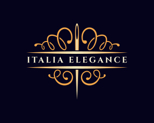 Elegant Needle Sewing logo design