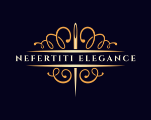 Elegant Needle Sewing logo design